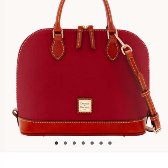 Dooney and Bourke Burgundy pebble grain satchel / purse - Picture 7 of 7